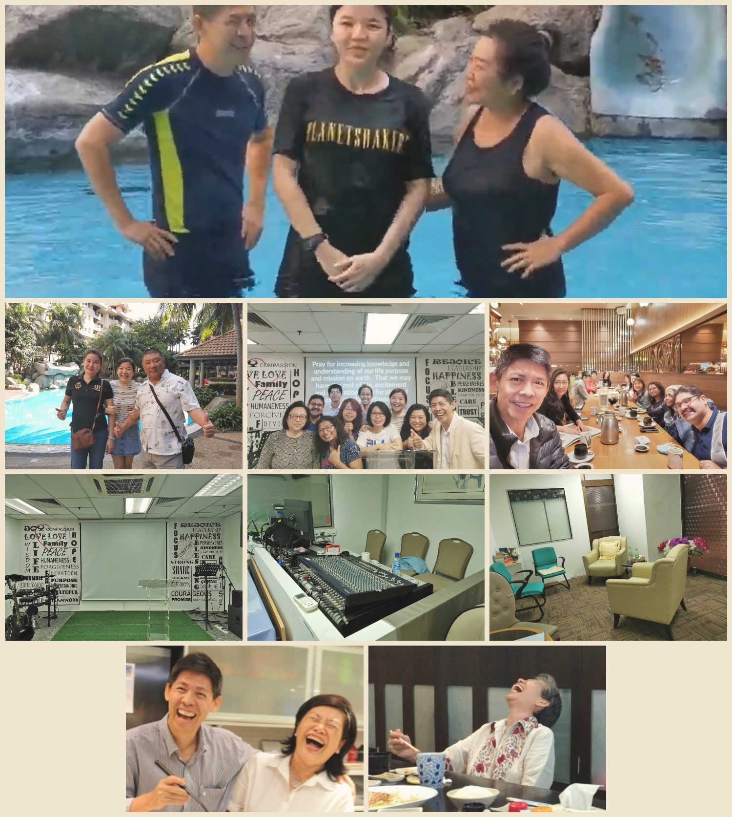 Vicky's baptism, prayer, meals and life together in 2020