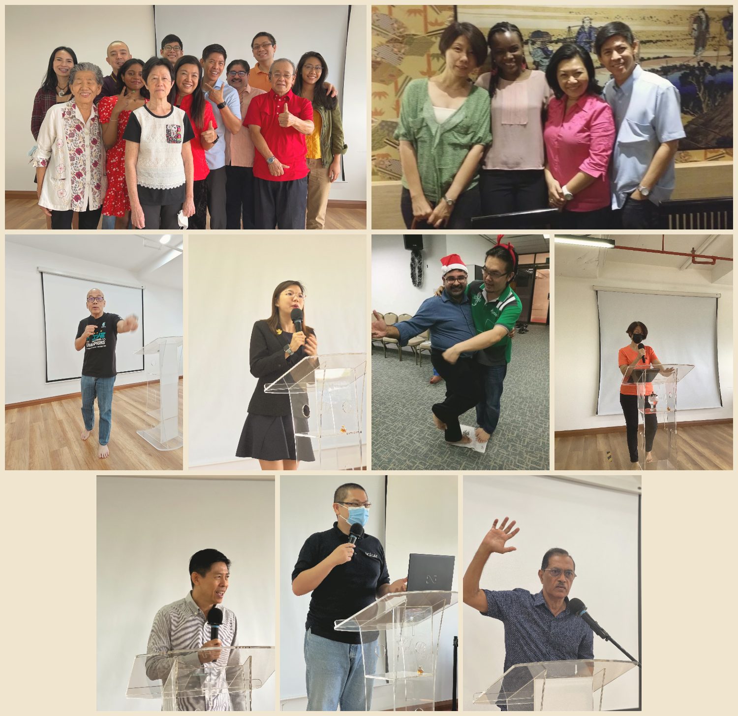 Sharing from the pulpit, fellowship and celebration in our new home
